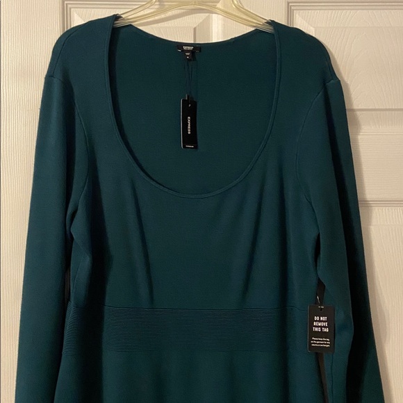 Express Teal Long Sleeve Dress size XL brand new length 47” bust 38/40” - Picture 5 of 9